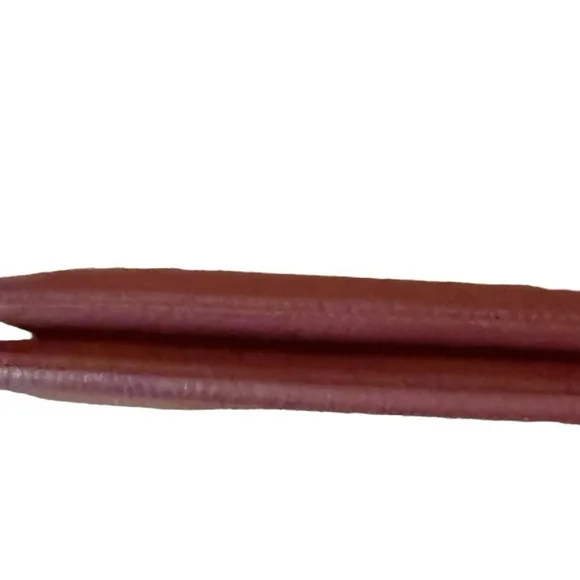 Coach DOUBLE Pebble Leather Burgundy Double Dual Zip Wallet Wristlet - Picture 5 of 6